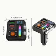 Transmitter FM – Szybkie Ładowanie Typu C + Podwójny Port USB 3.1A