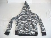 Calvin Klein Jeans Bluza z kapturem z wzorem z logo - czarny hoodie M