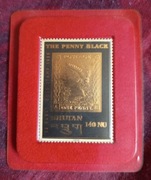 Penny Black (Bhutan) znaczek 22-karatowe złoto / nowy
