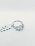 Pierścionek z topazami, srebro 925, certyfikat