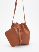 RESERVED TOREBKA WOREK BRĄZOWA Z KOSMETYCZKĄ