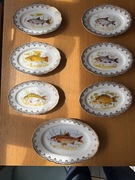 Patera, półmiski Ćmielów motyw ryb zestaw