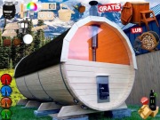 SAUNA Ogrodowa 400cm PRZEBIERALNIA PRZEDSIONEK + OKNO 50% + GRATIS Beczka +