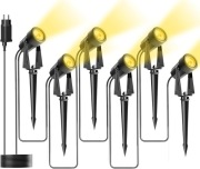 Reflektory ogrodowe LED COB 6 sztuk 20 m IP65 ciepła biel