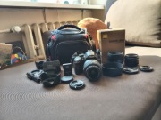 Nikon d3200 +podstawowy obiektyw + 2 obiektywy + dodatkowy akumulator
