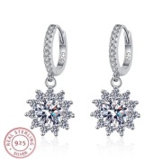 Luksusowe kolczyki z cyrkoniami srebro 925