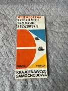 Mapa samochodowa Województwa Rzeszowskie - 1977