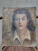 Stary obraz. Portret kobiety. Płótno. Wyprzedaż.