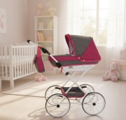 Wózek Dla Lalek Głęboki Duży Składany Premium Pościel gratis