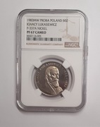 PRÓBA Nikiel 50 zł 1983 Ignacy Łukasiewicz NGC PF67 CAMEO