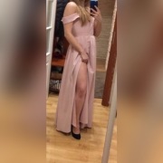 Długa sukienka wieczorowa pastelowy róż HIT