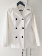 Biały krótki płaszcz damski rozmiar: 38 Bon Prix