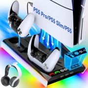 Podstawka chłodząca PS5/Slim/Pro z automatycznym turbowentylatorem