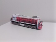 Lokomotywa spalinowa manewrowa straż pożarna Model kartonowy zabawka pociąg