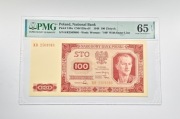 100 złotych 1948 PMG 65 ! EPQ UNC 100 zł 1948 Piekny nie 1920 1923 1922