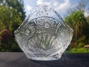 Kryształowy kosz, koszyk, retro szkło kryształowe prl Vintage kosz 