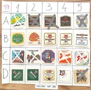 Podkładki, podstawki pod piwo po 2 zł zestaw za 35 zł, Nr19 cały świat 