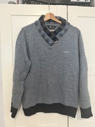 Niebieski sweter, rozmiar L, na suwak