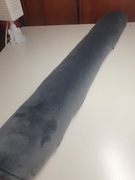 Welurowy cieńki wałek pod szyję do spania z gąbki 44cm śr.6 szary dobry sen