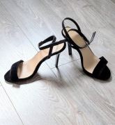 Czarne eleganckie sandałki na szpilce - rozm. 40 - Tommy Hilfiger 