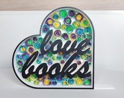 Book nook Love Books 3d Ozdobiony metoda Dekoracja Prezent 