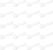 Longbeauty 20 szt. przezroczystych kolczyków Bioflex 0,8 mm do nosa i ucha