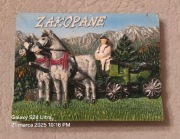 Magnes na lodówkę ceramiczny Zakopane. Tatry. Góral. Baca. Woźnica.