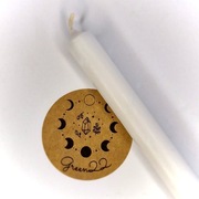 Biała świeca świeczka do magii rytuałów na nowe