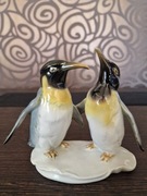 Karl Ens figurka z porcelany pingwiny