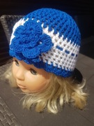 L.JK-312 Ażurowa czapka HANDMADE 44-52cm