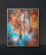 130cmx110cm, abstrakcja, płótno, Monika Seroka