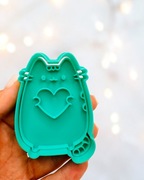 Foremki z motywem kotka – wykrawaczka + stempel, zestaw