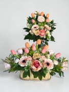 Komplet nagrobny wiązanka wazon stroik kompozycja wiosenna