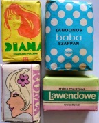 Mydła kolekcjonerskie z PRL. 4 szt. 