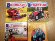 zestaw  4 książek   m.in. traktor