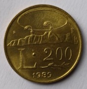 San Marino - 200 lira - 1989r. 