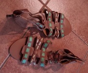 Damskie sandały skórzane SMF - rozmiar 39