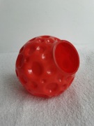 Wazon szklany czerwony(pomarańczowy) pop art