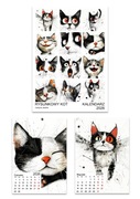 Kalendarz 2026 Kot rysunkowy 13x18 cm