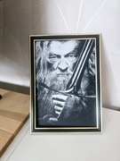 Obraz A4 Gandalf – Władca Pierścieni – grawer laserowy w ramie