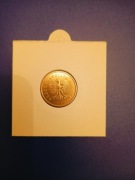 5 groszy, brak wybitej daty, destrukt.