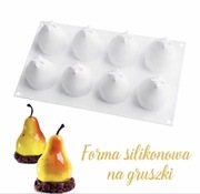 Forma silikonowa w kształcie gruszki (do deserów i świeczek)