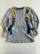 Koszulka bluzka z długim rękawem nadruk plecaka little kids 122cm#1806