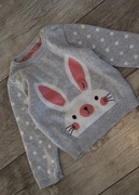 Primark szary sweterek zajączek 80cm