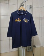 Koszula męska polo polówka XL sport yachting klasyczna granatowa ciemna 3/