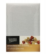 Papier srebrny brokatowy samoprzylepny A4 Galeria Papieru 10szt.