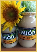 Polski Miód Akacjowy 2024 duży słoik od rolnika