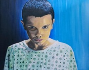 Portret Eleven Stranger Things obraz olejny 40x50 cm Fanart 