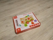 Drewniany kolorowy sorter klocków autobus klocki