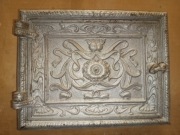 Zabytkowe, sygnowane drzwiczki do pieca, vintage.